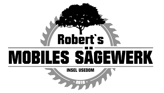 Roberts Mobiles Sägewerk Logo Mobiles Saegewerk Usedom